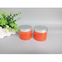 Conteneur d&#39;emballage en plastique plastique orange avec capuchon en aluminium (PPC-74)